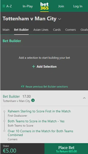 Bet365 bet builder