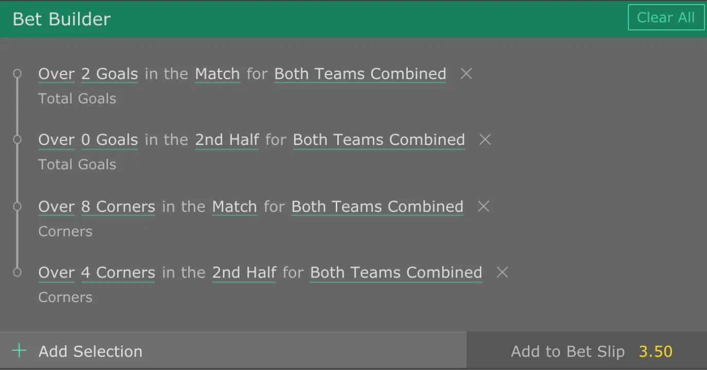 Bet365 bet builder